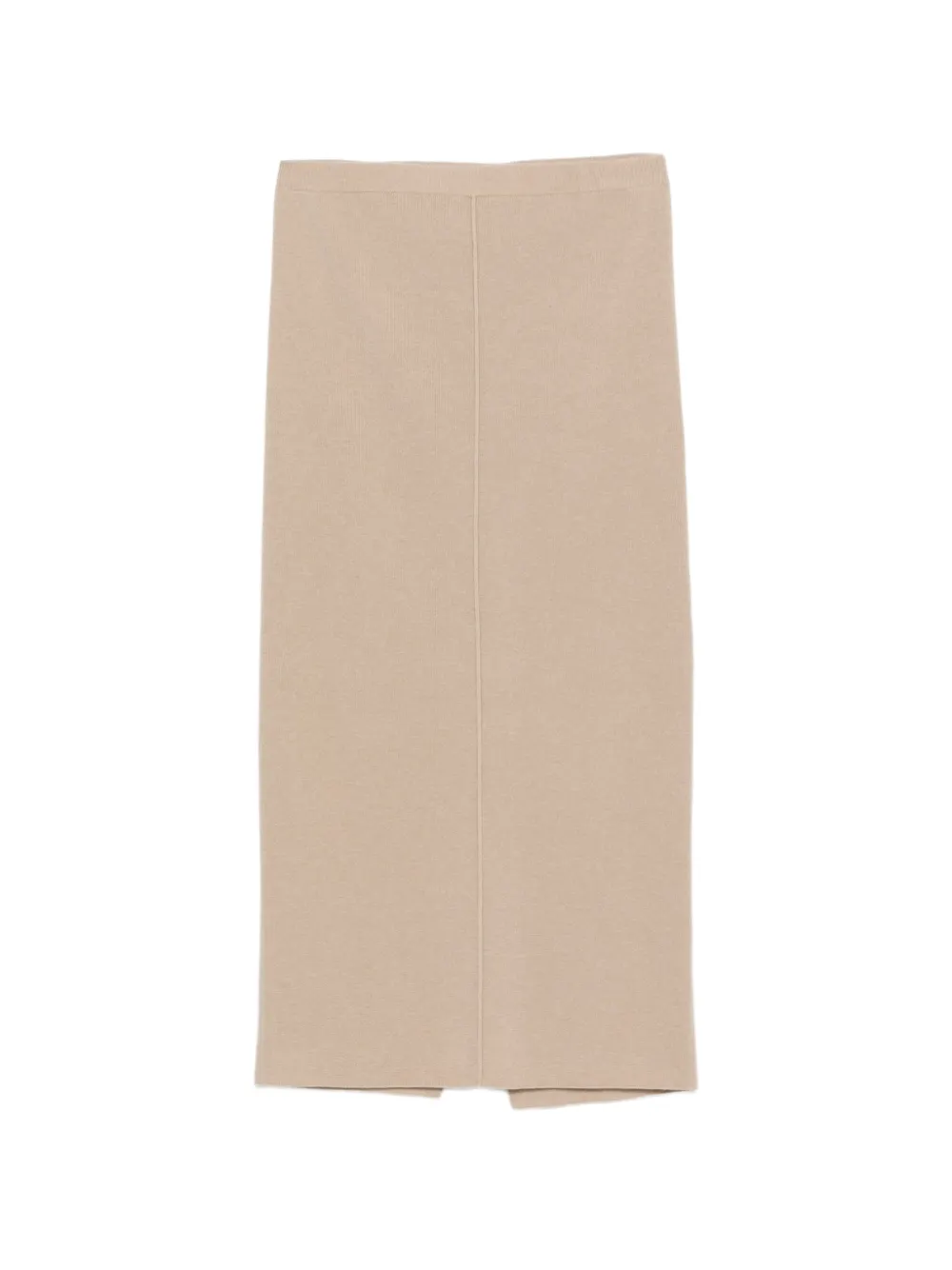 Antonelli ribbed-knit rear-slit skirt - Toni neutri