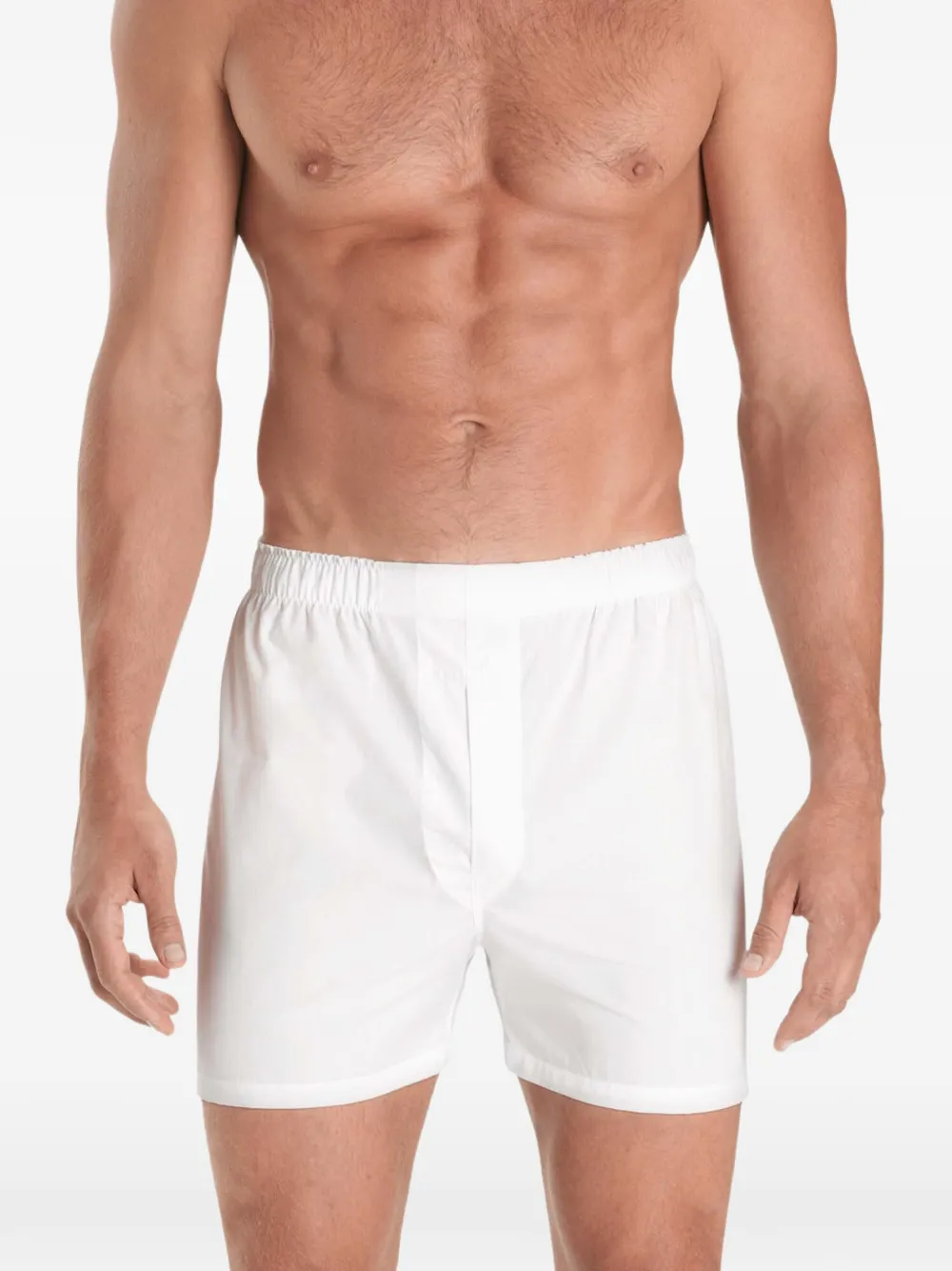 Brooks Brothers relaxed-fit cotton boxers - Bianco