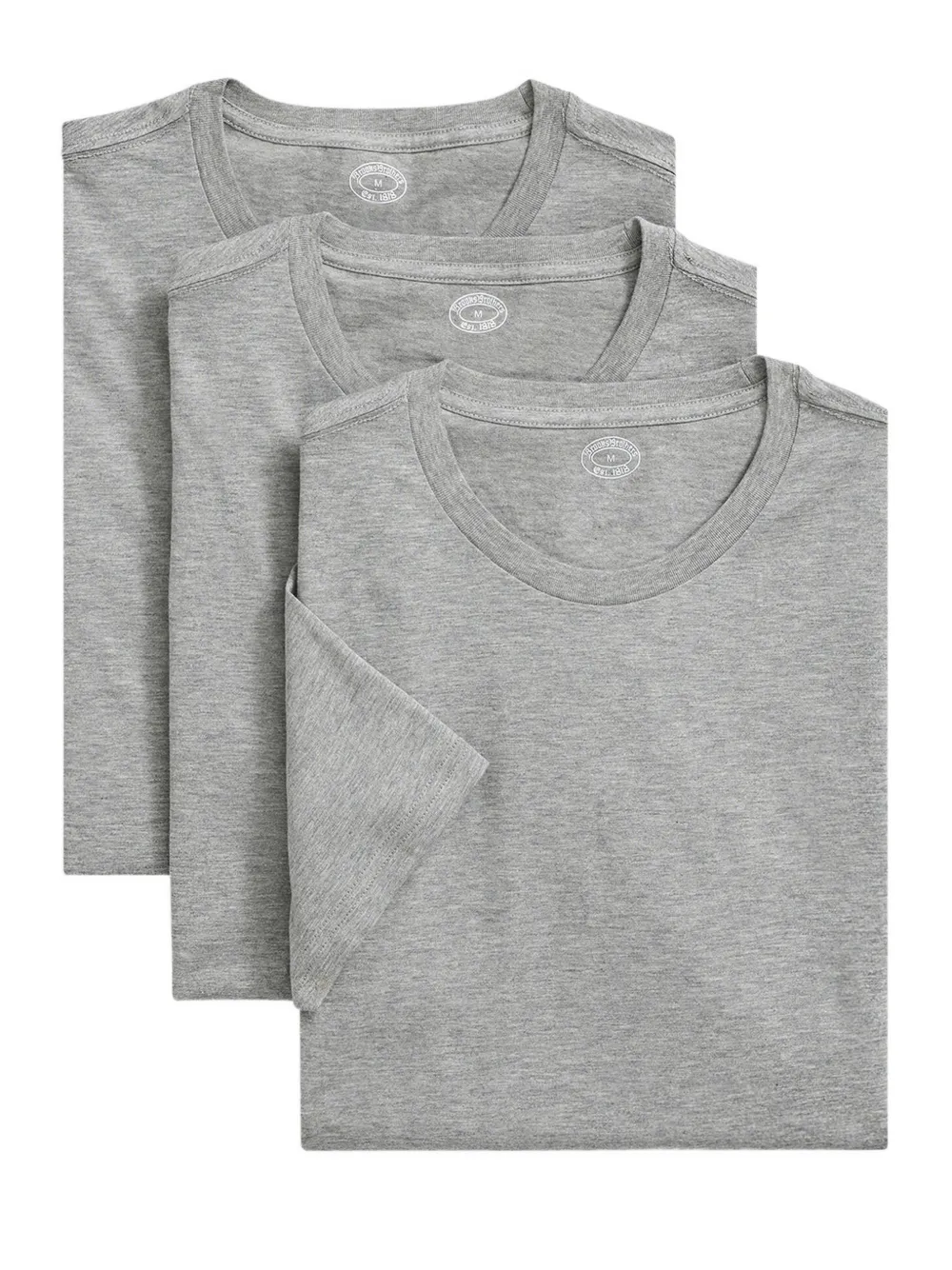 Brooks Brothers Supima cotton crew-neck 3-pack T-shirt - Grigio