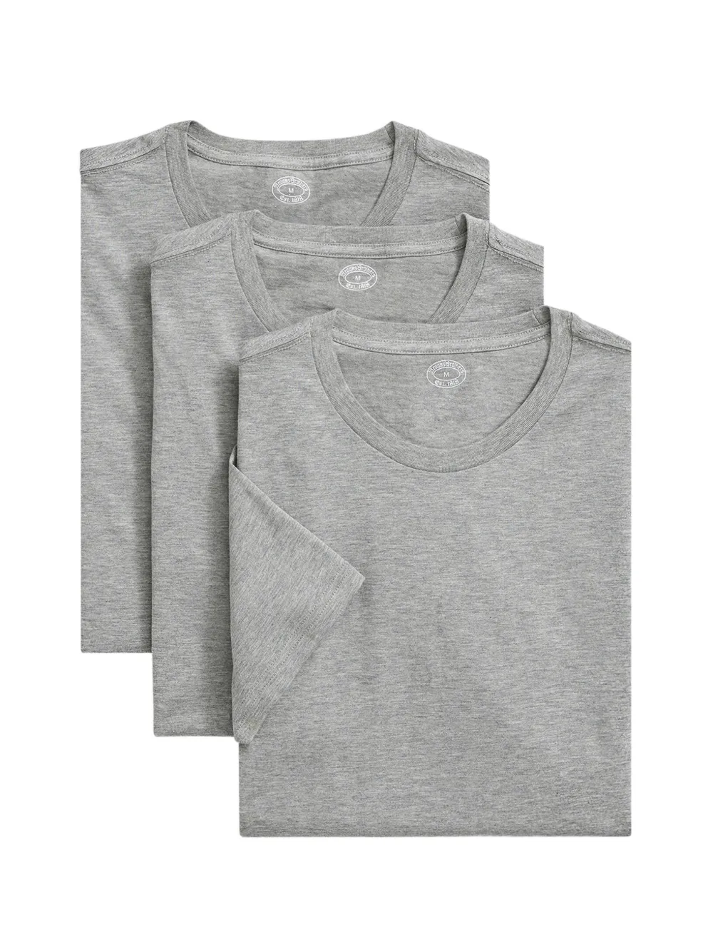 Brooks Brothers Supima cotton crew-neck 3-pack T-shirt - Grigio