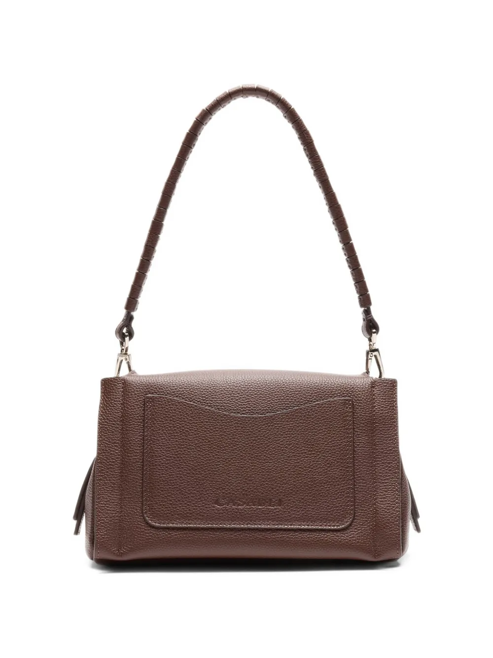 Casadei Brera Demetra embossed shoulder bag Bruin