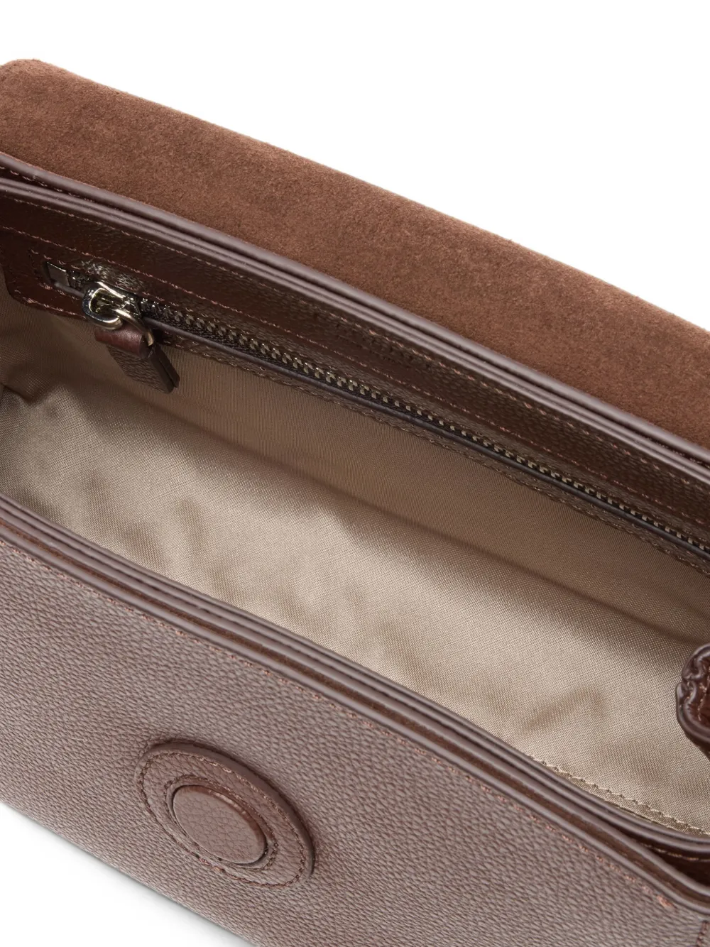 Casadei Brera Demetra embossed shoulder bag Bruin