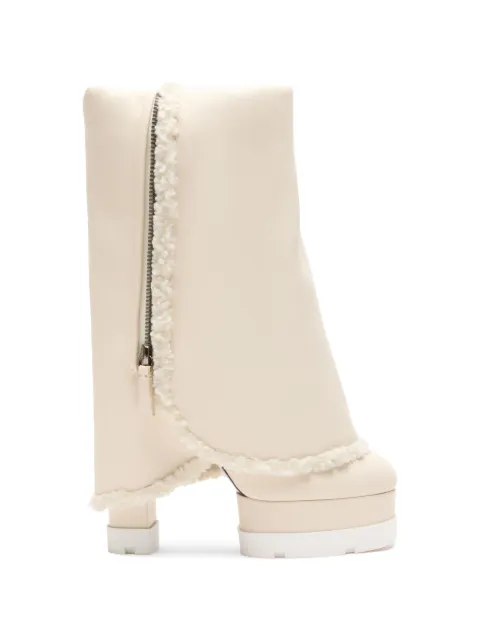 Casadei Nancy Winnipeg faux-fur trim ankle boots
