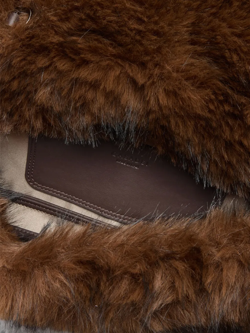 Casadei Sub Zero faux-fur shoulder bag Bruin