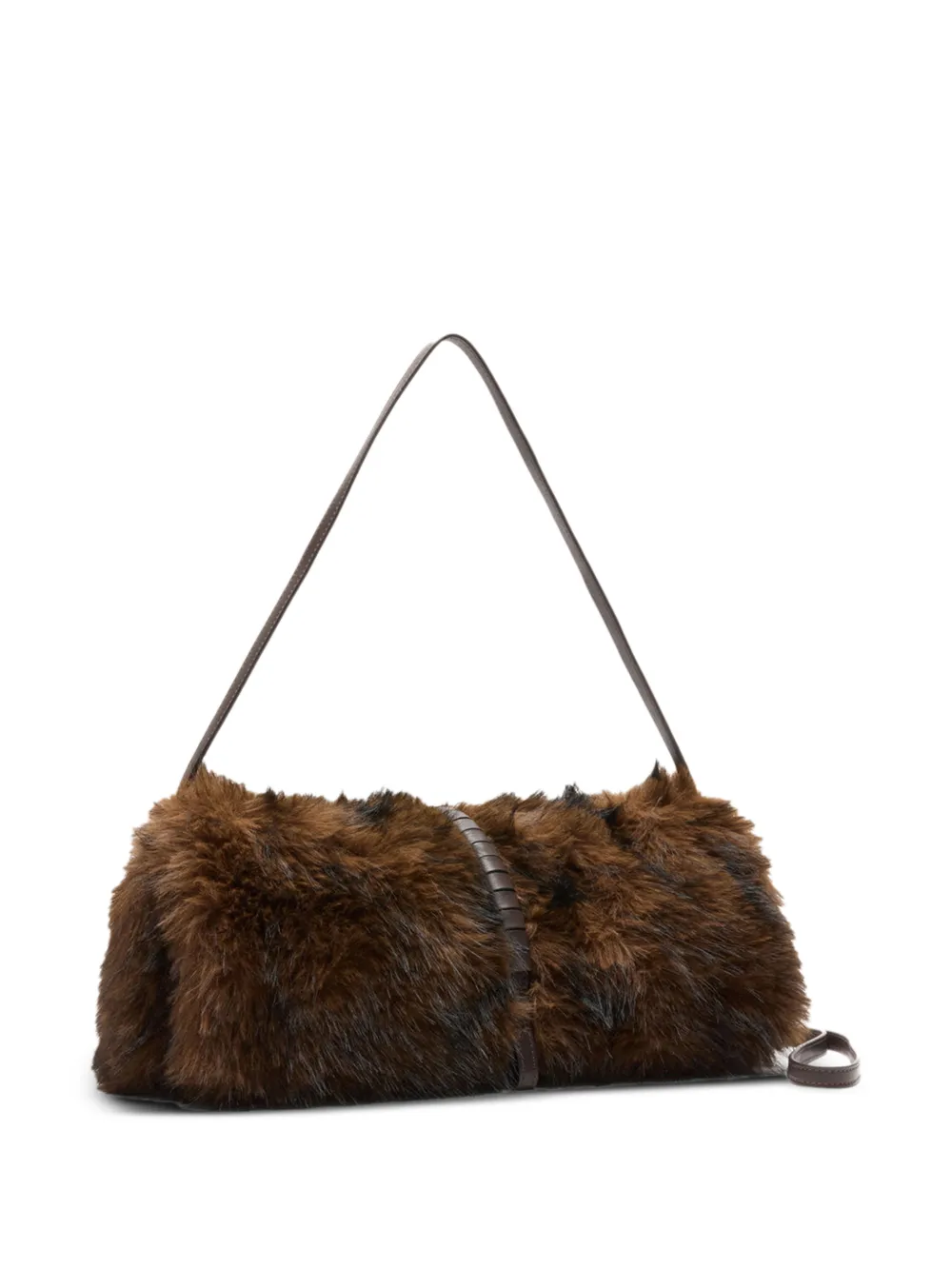 Casadei Sub Zero faux-fur shoulder bag Bruin