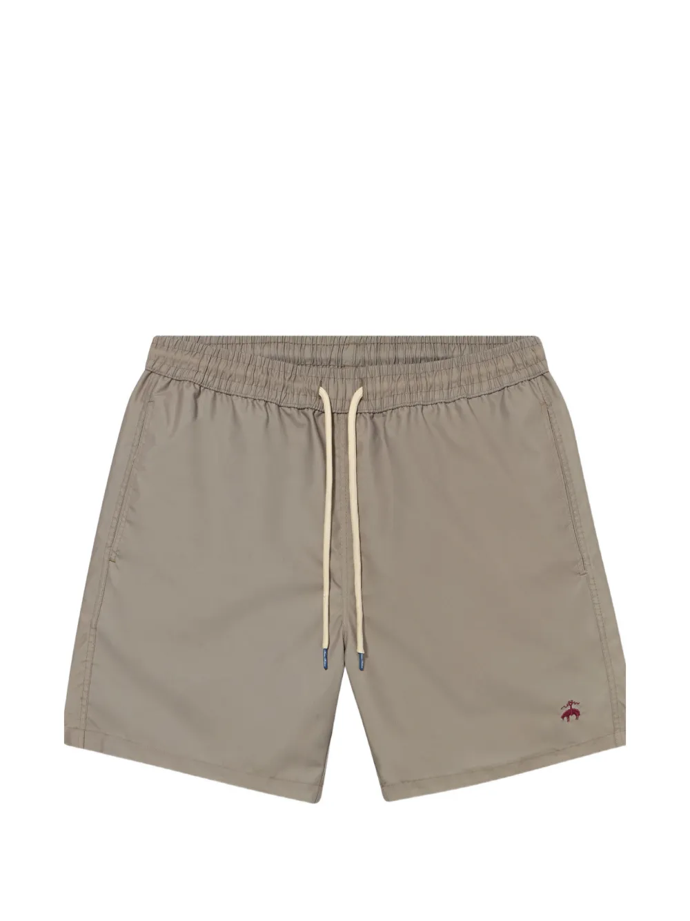 Brooks Brothers logo-embroidered drawstring swim shorts - Toni neutri