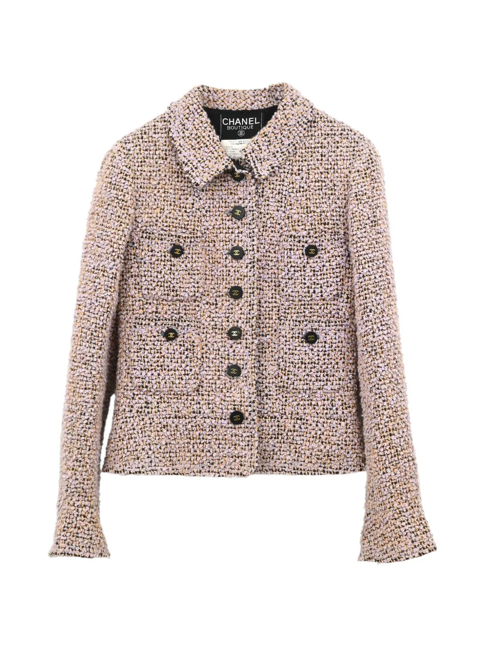 CHANEL Pre-Owned 1994 single-breasted tweed jacket - Violett