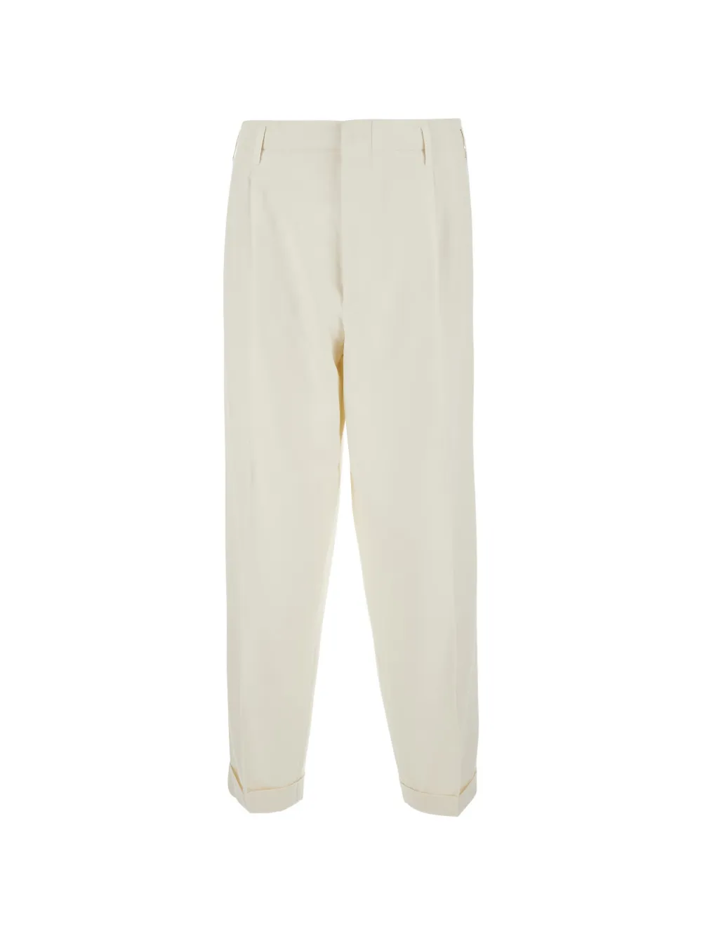 Brunello Cucinelli pleated turn-up tailored trousers Beige