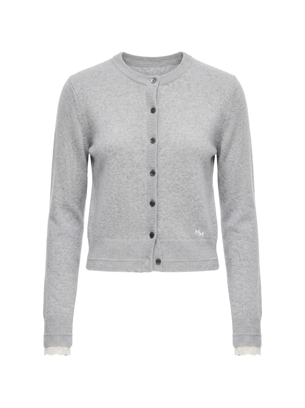 Maria McManus MM Baby lace-trimmed cardigan - Grau