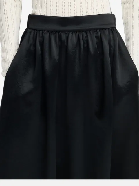 Maria McManus lace-trim gathered midi skirt