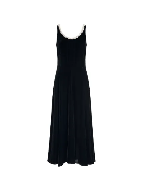 Maria McManus pearl-trim maxi dress