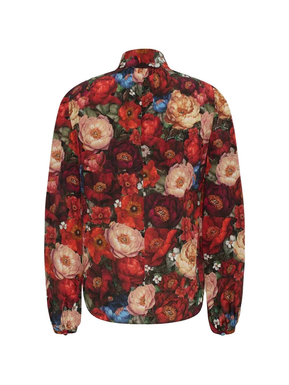 Adam Lippes Joan floral-print silk blouse Rood