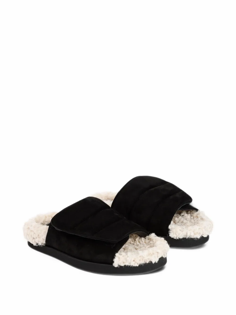 GIABORGHINI Gia 3 quilted suede slippers - Schwarz