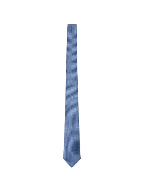 Kiton micro-pattern silk tie