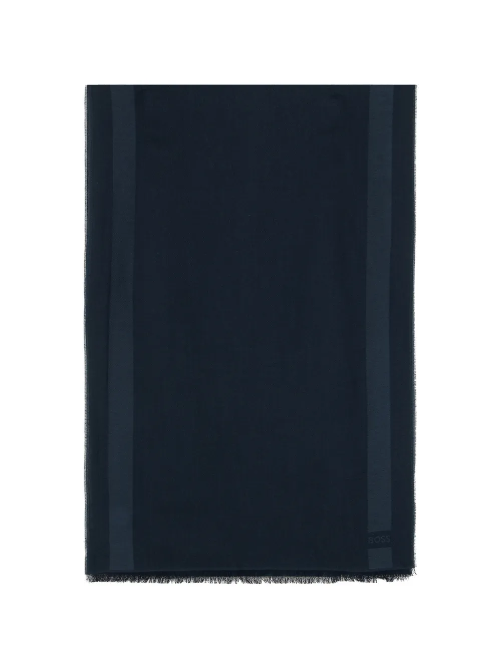 BOSS lightweight jacquard scarf in a wool blend - Blau