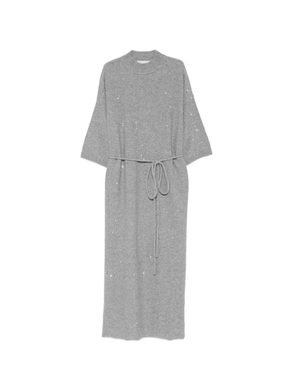 Antonelli sequin-embellished belted dress - Grigio