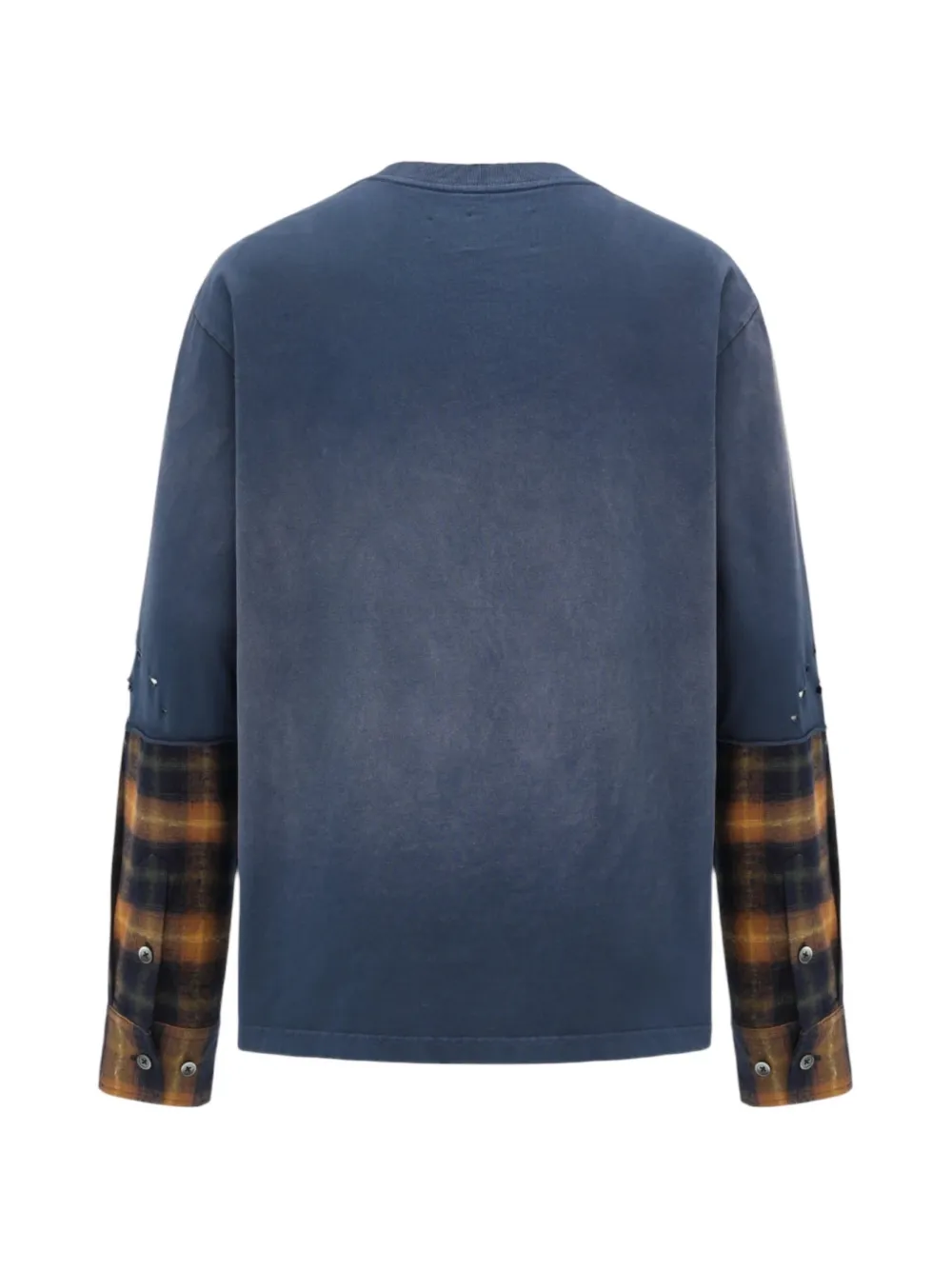 Feng Chen Wang T-shirt met kleurverloop en patchwork Blauw