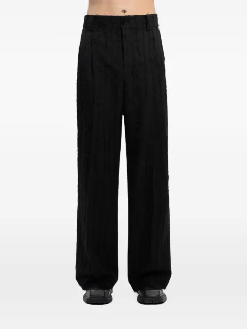 Feng Chen Wang frayed paneled trousers