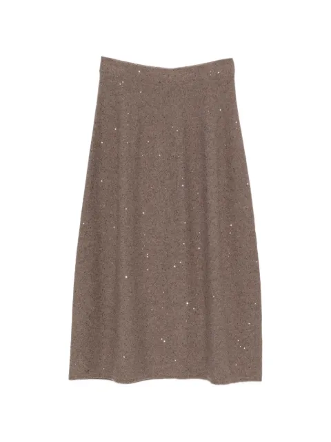 Antonelli sequin-embellished knitted skirt