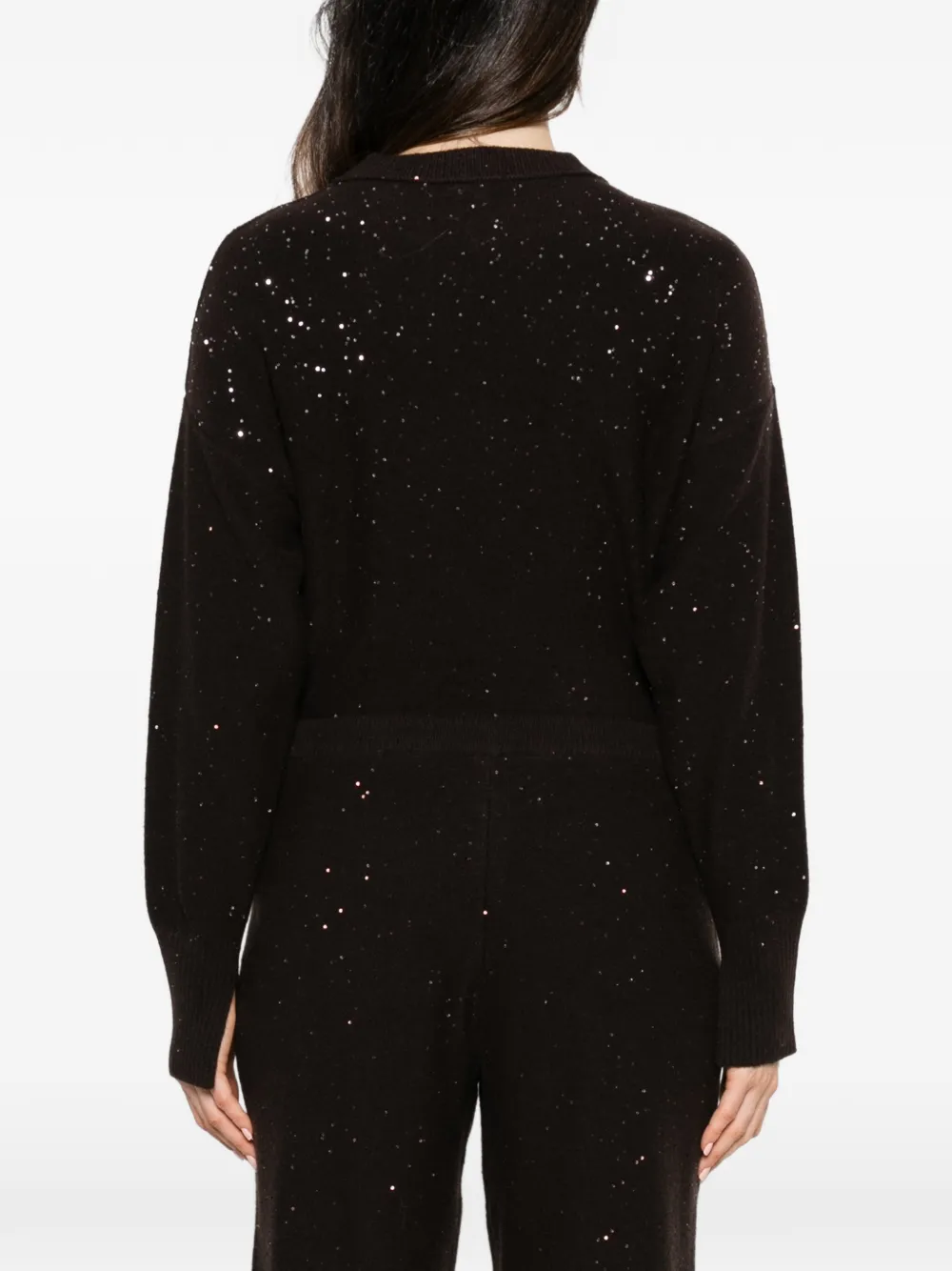 Antonelli Broek met pailletten Bruin