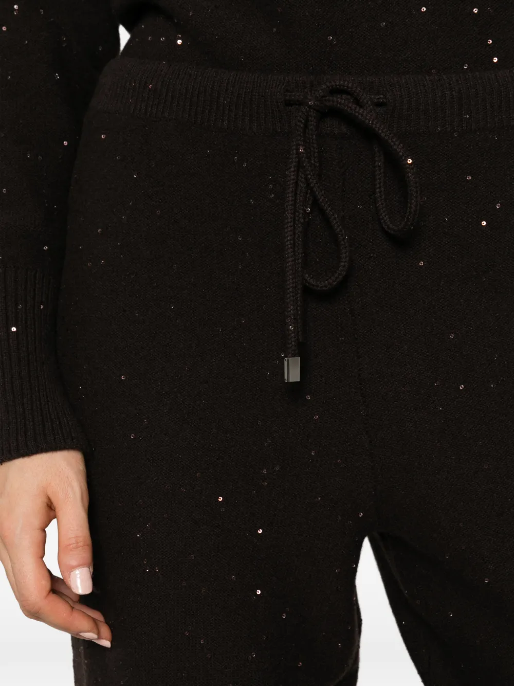 Antonelli Broek met pailletten Bruin