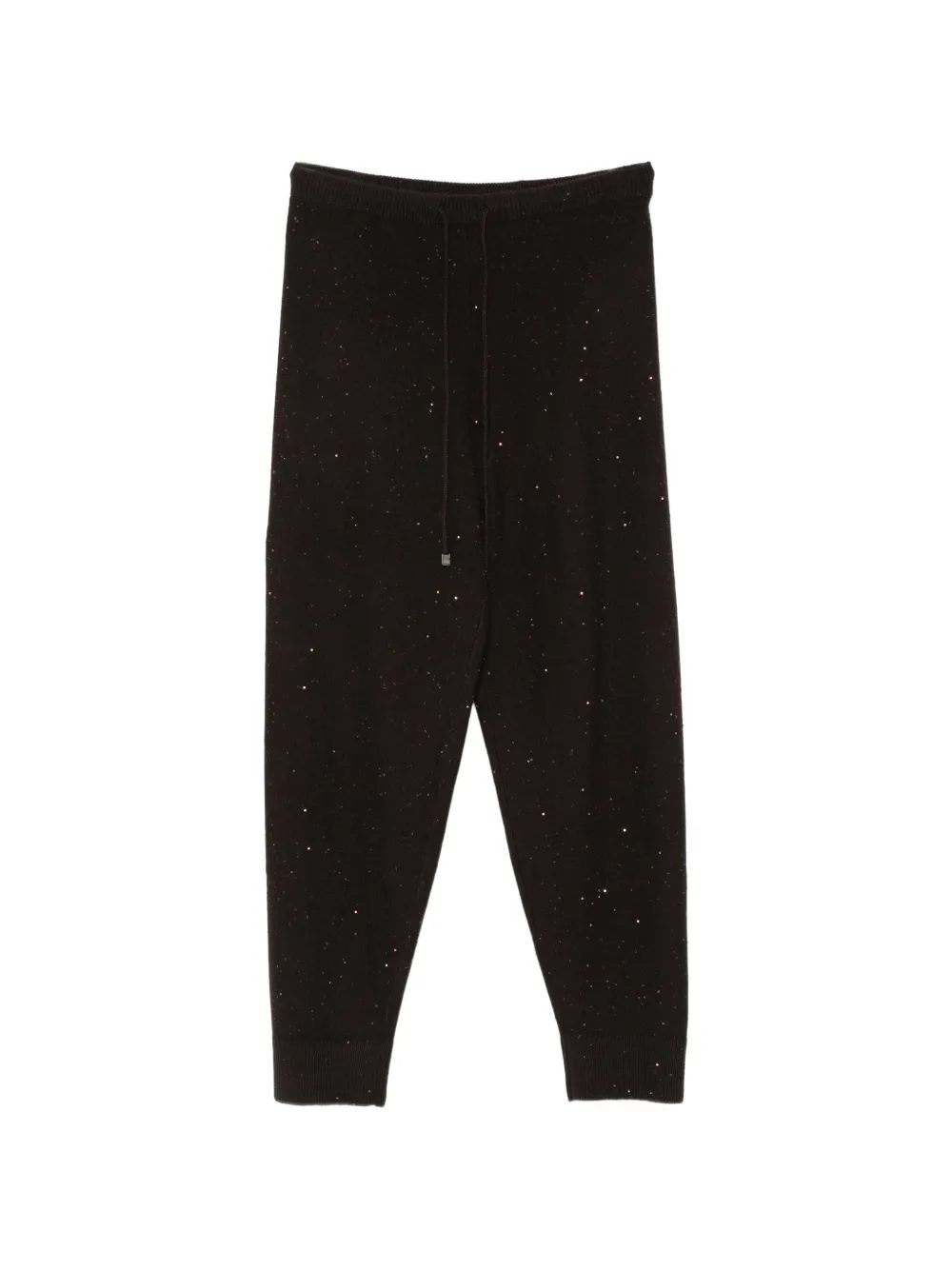 Antonelli sequin-embellished drawstring trousers - Marrone