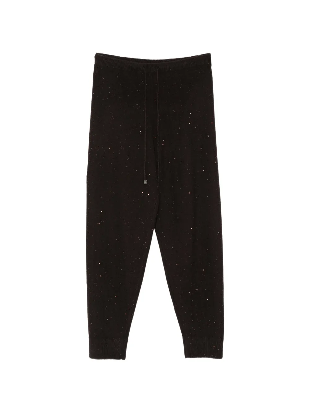 Antonelli sequin-embellished drawstring trousers - Marrone