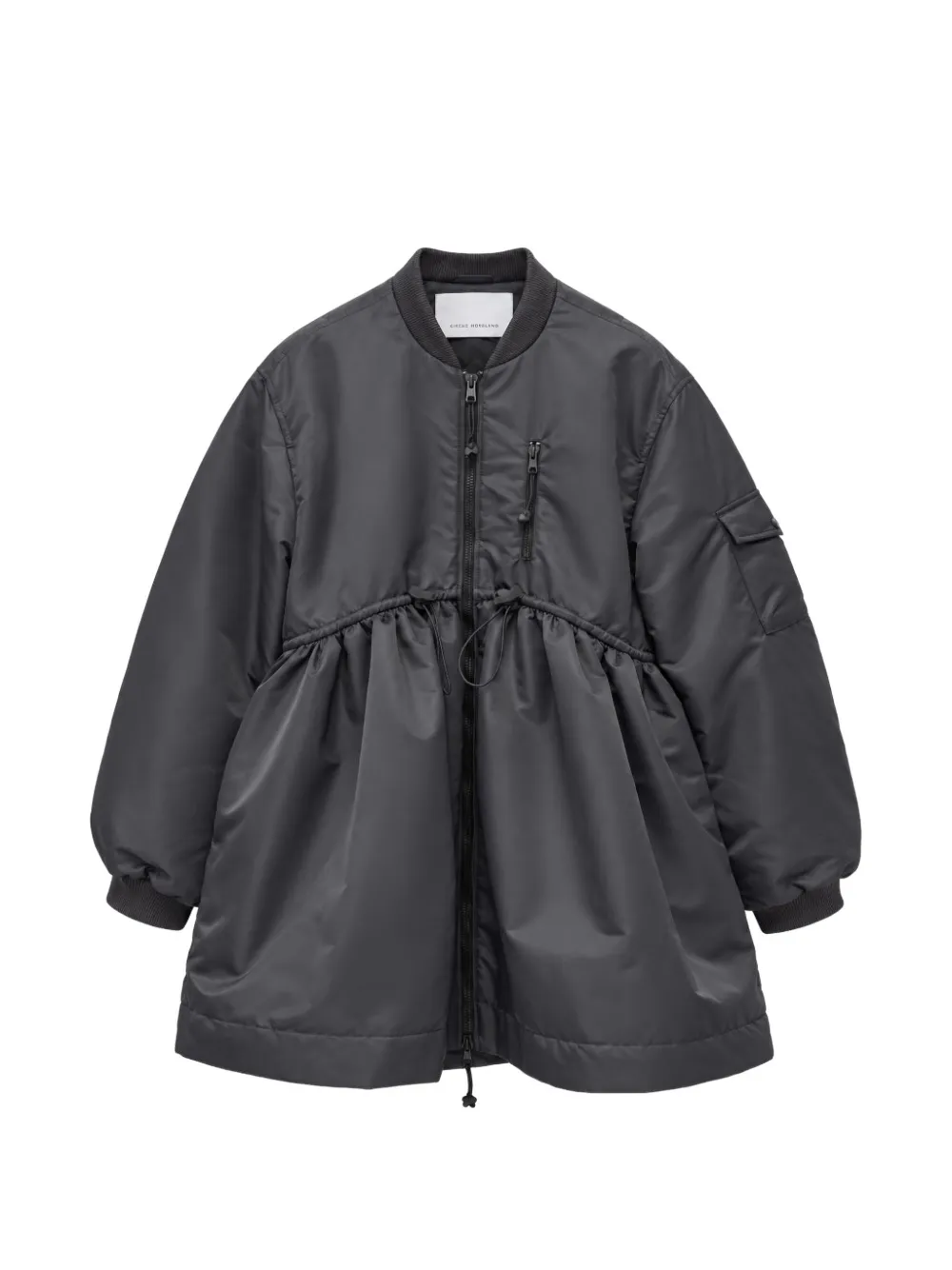 Cecilie Bahnsen CBFrancis ruched oversized jacket - Grau