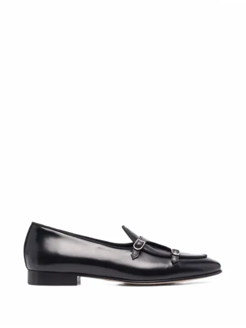 Edhen Milano Brera double-buckle leather monk shoes