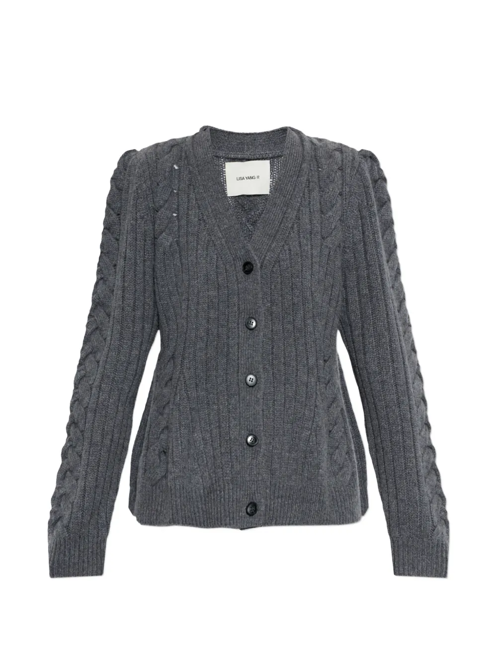 Lisa Yang Leire cable-knit cardigan - Grigio