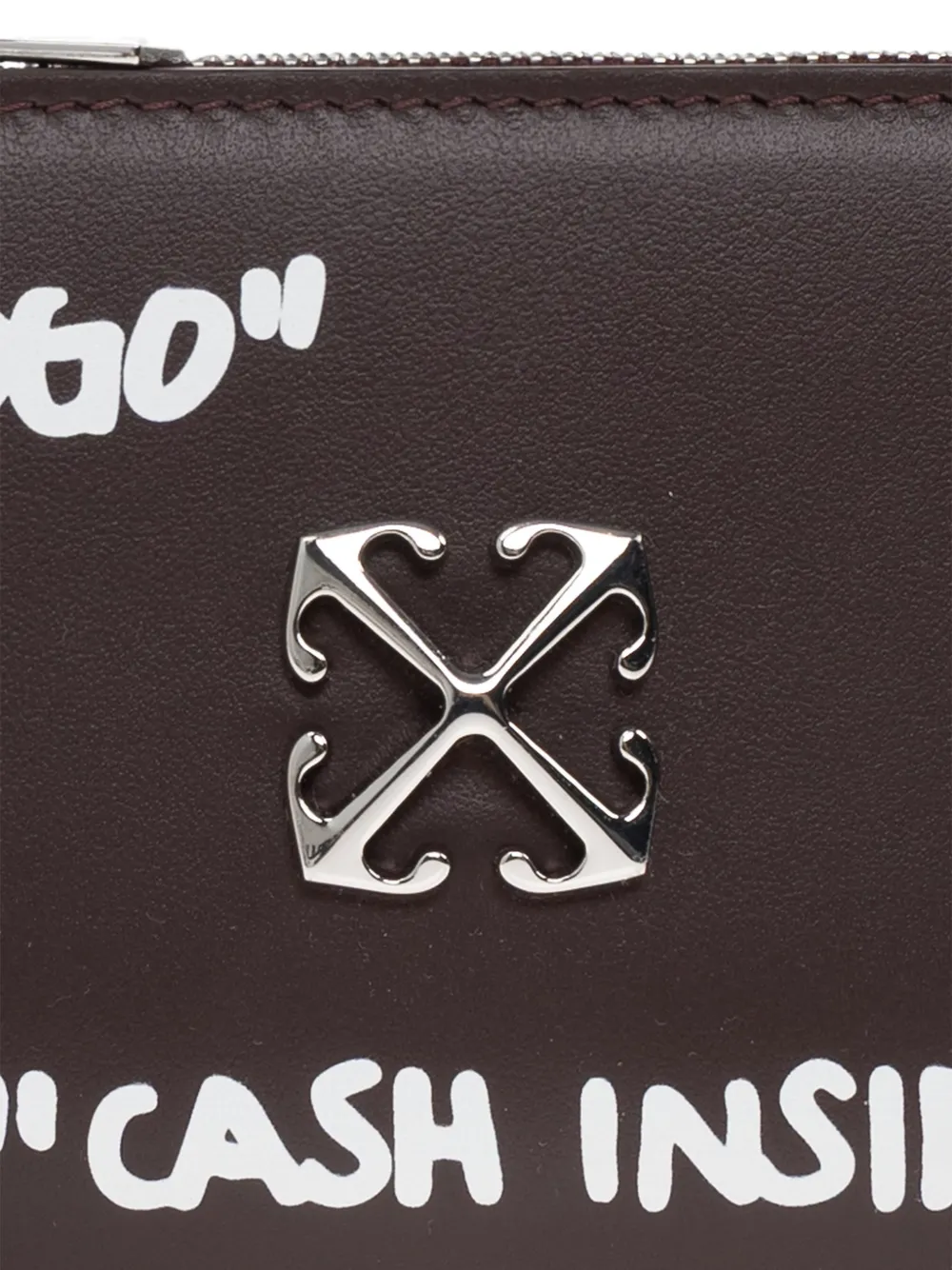Off-White Arrows-motif leather wallet Bruin