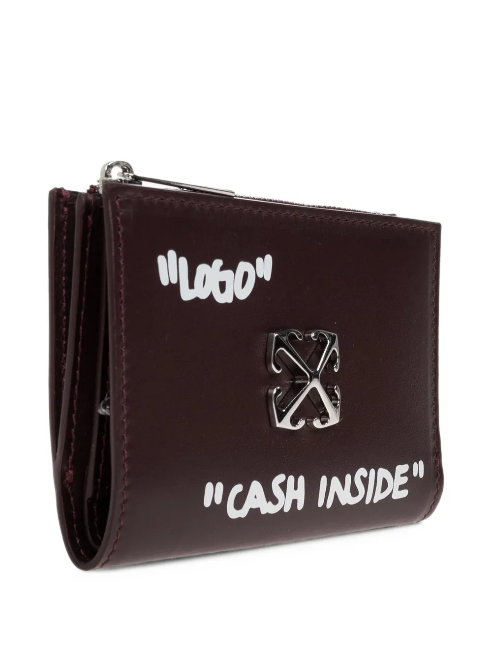 Off-White Arrows-motif leather wallet Bruin