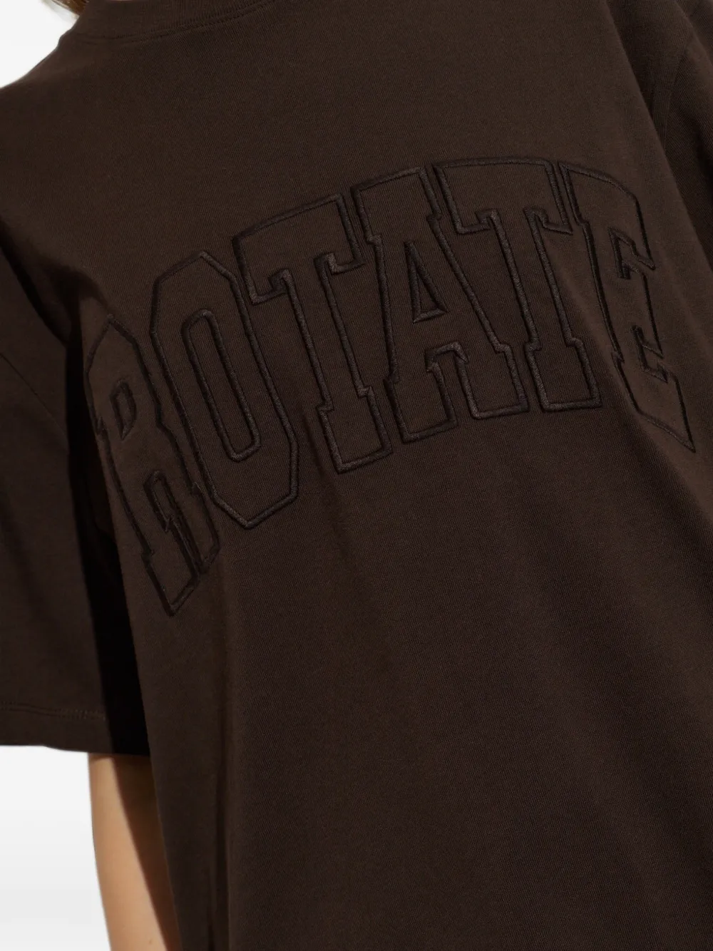 ROTATE BIRGER CHRISTENSEN Jersey oversized T-shirt Bruin