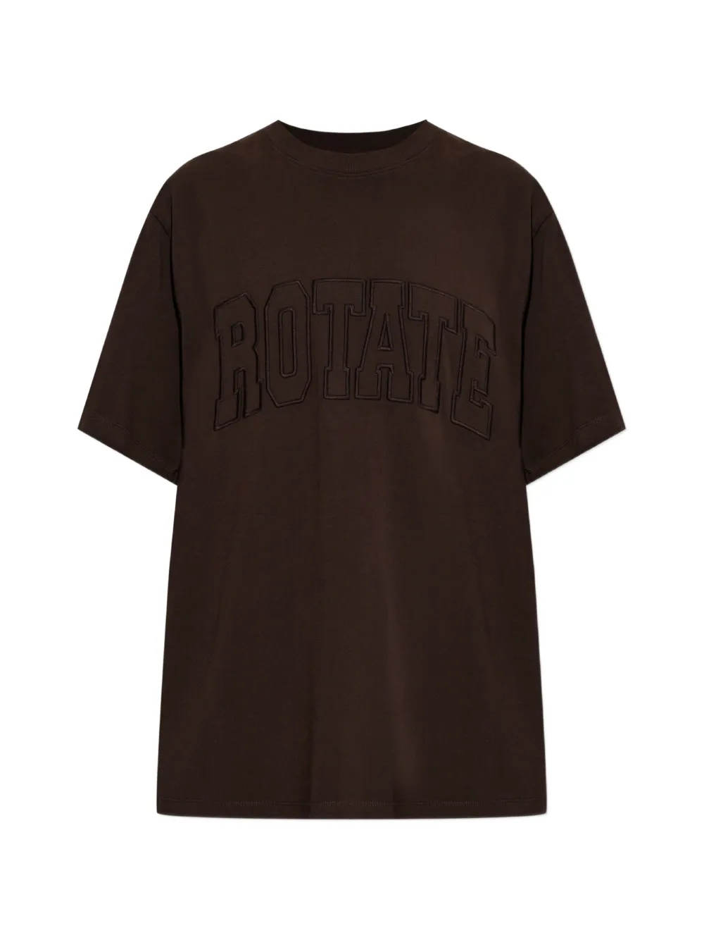 ROTATE BIRGER CHRISTENSEN jersey oversized t-shirt brown - Marrone