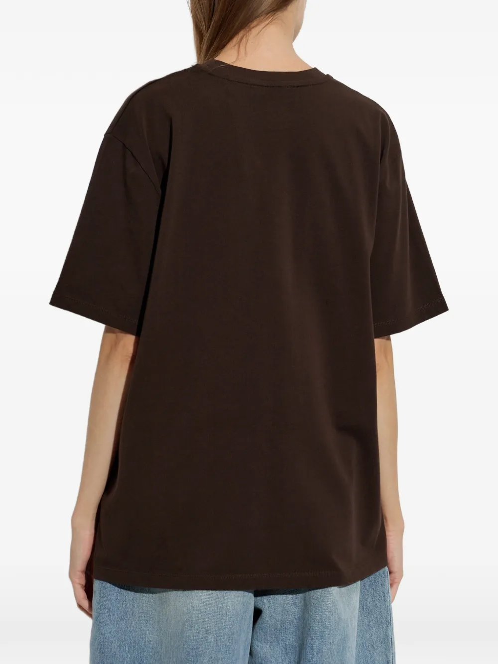 ROTATE BIRGER CHRISTENSEN Jersey oversized T-shirt Bruin