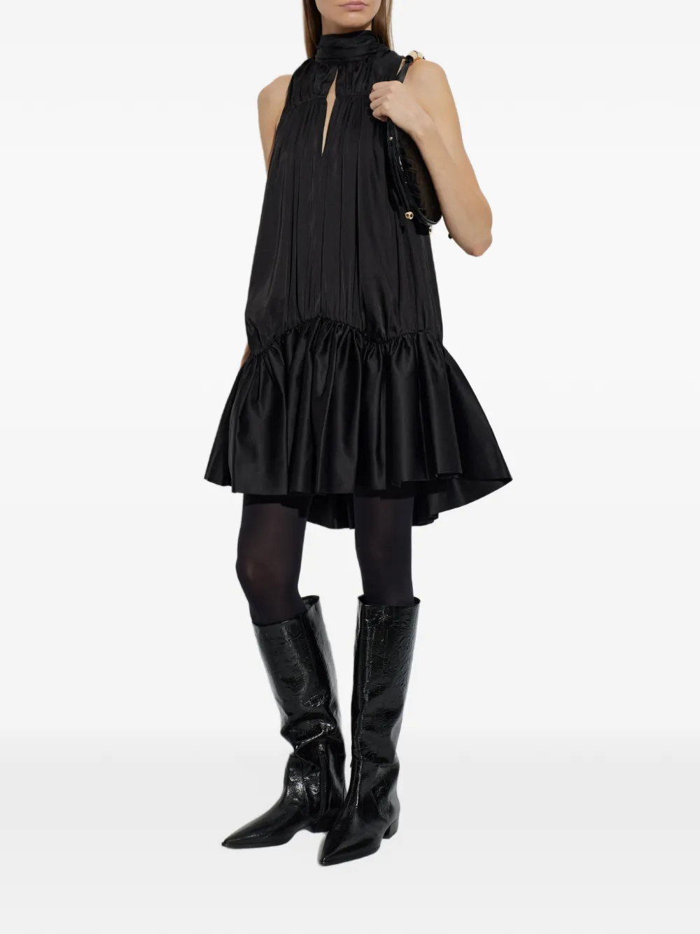 ROTATE BIRGER CHRISTENSEN Bell mini-jurk Zwart