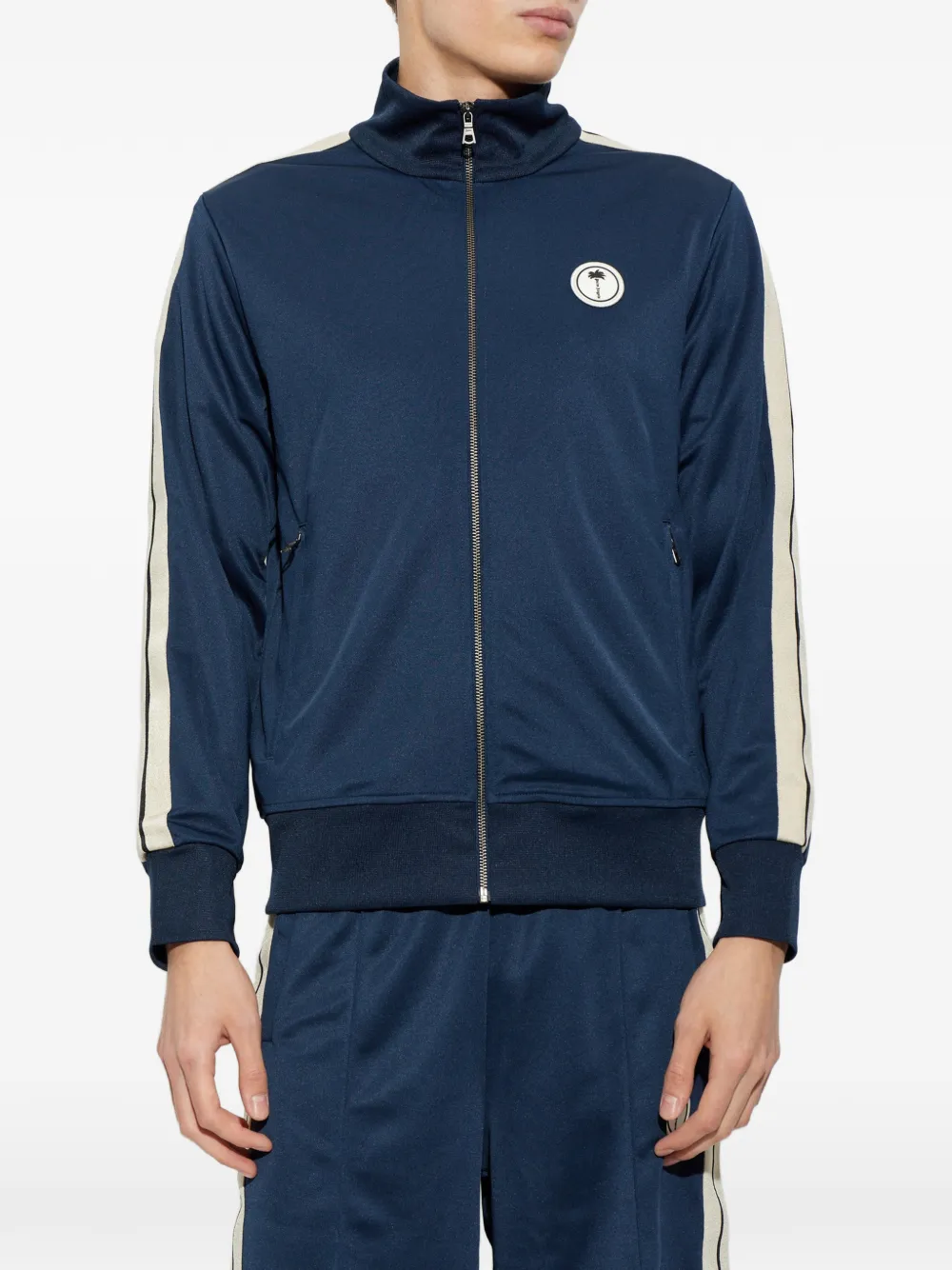 Palm Angels side-stripe sweatshirt Blauw