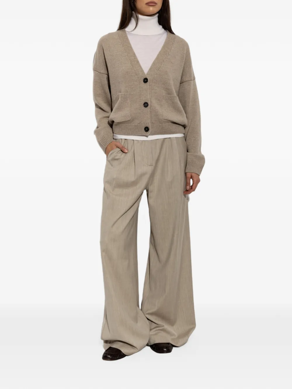 Paul & Shark patch-pocket wool cardigan Beige