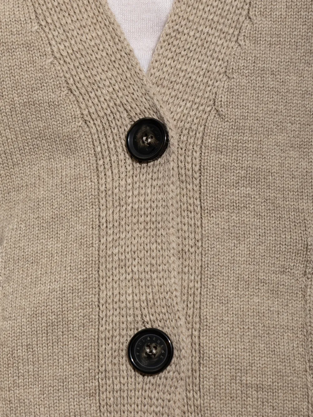 Paul & Shark patch-pocket wool cardigan Beige
