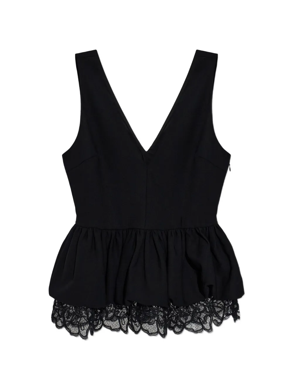 ROTATE BIRGER CHRISTENSEN V-neck peplum top black - Nero