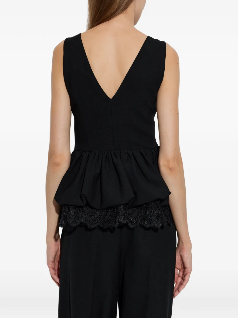 ROTATE BIRGER CHRISTENSEN Peplum blouse Zwart