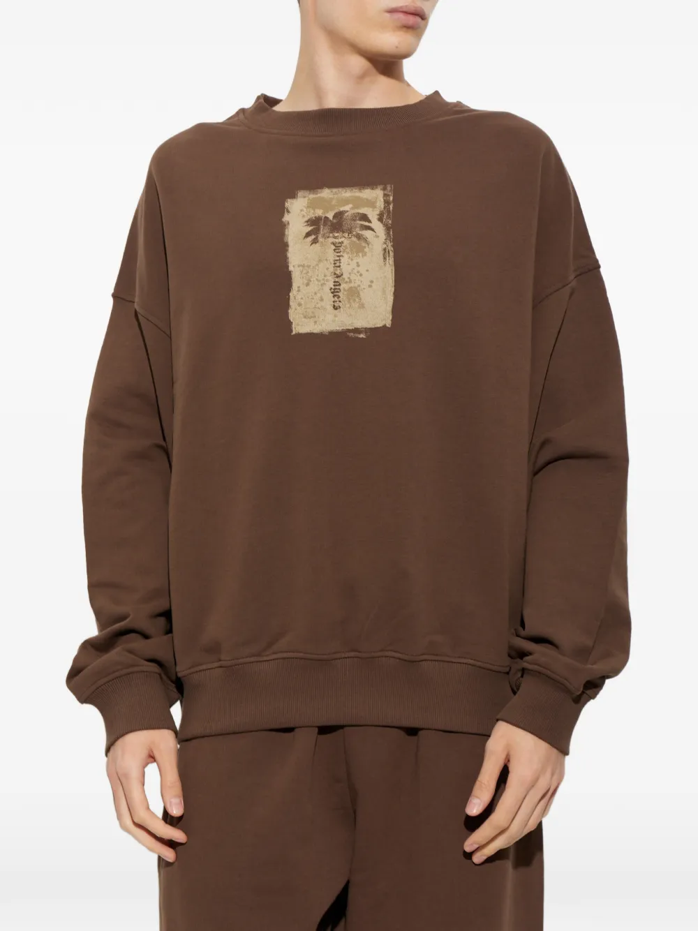 Palm Angels palm-print cotton sweater Bruin