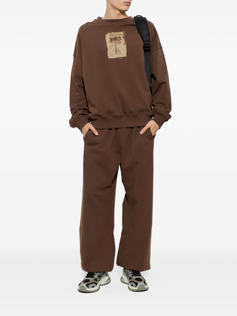 Palm Angels palm-print cotton sweater Bruin