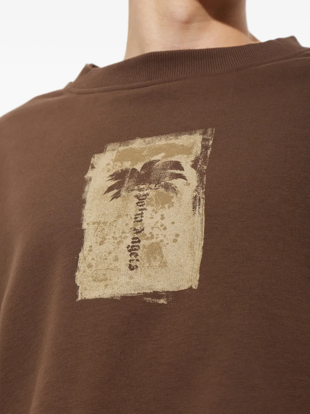 Palm Angels palm-print cotton sweater Bruin