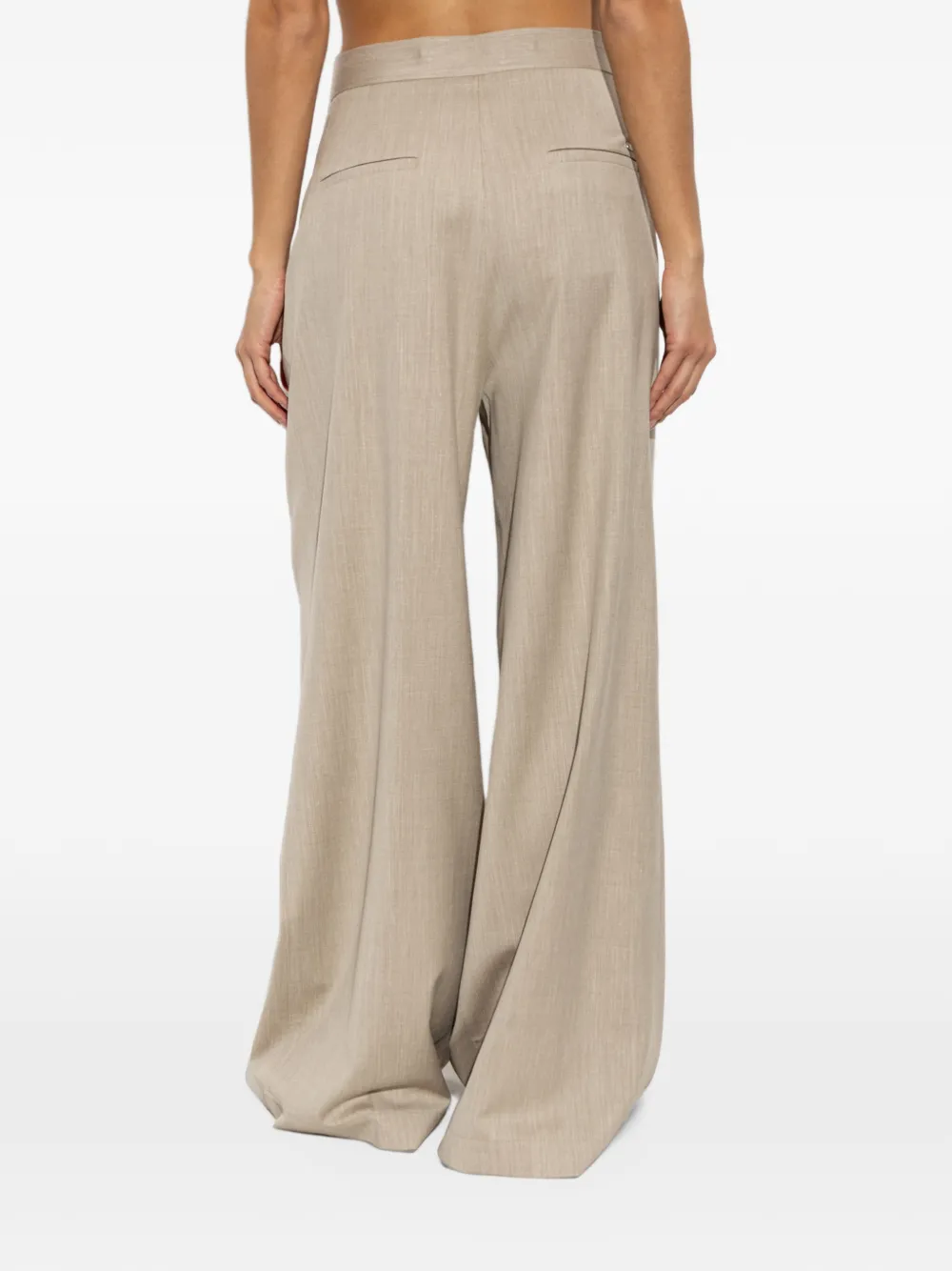 Paul & Shark pleated wide-leg trousers Beige