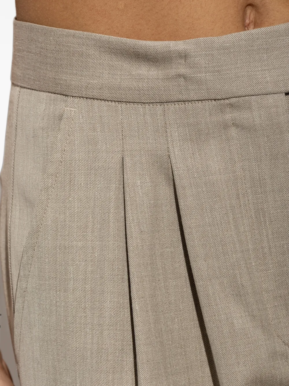 Paul & Shark pleated wide-leg trousers Beige