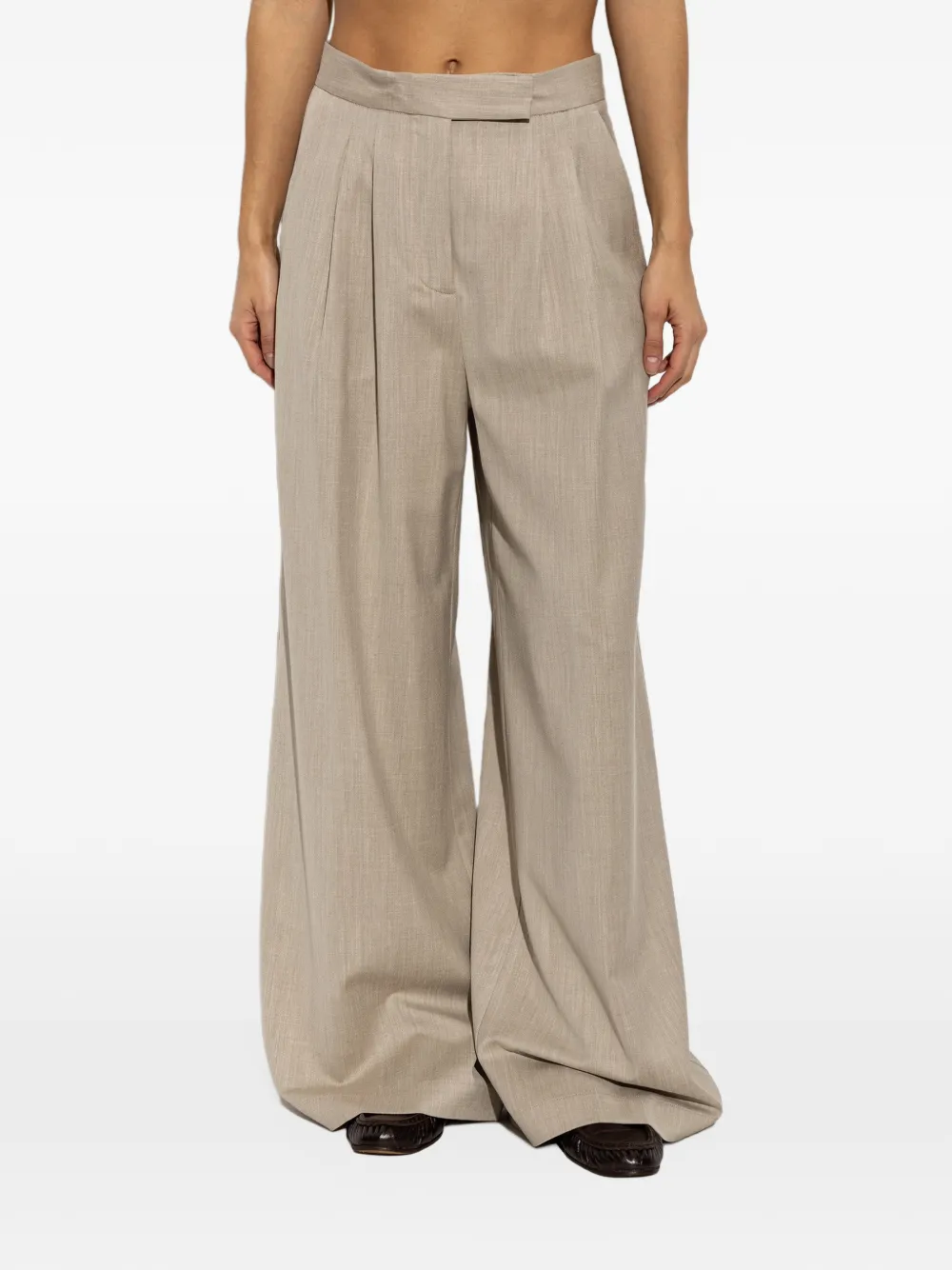 Paul & Shark pleated wide-leg trousers Beige
