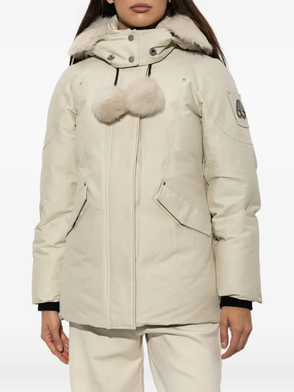 Moose Knuckles Original 3Q detachable-hood down jacket Wit