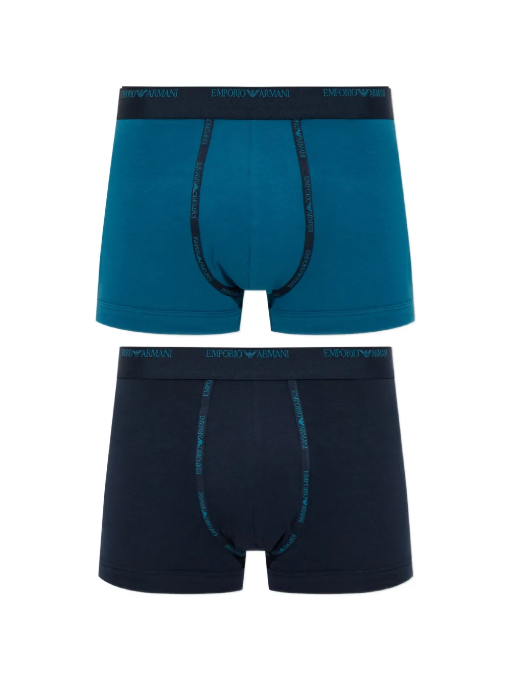 Emporio Armani Slip con logo in vita (2 pezzi) - Blu