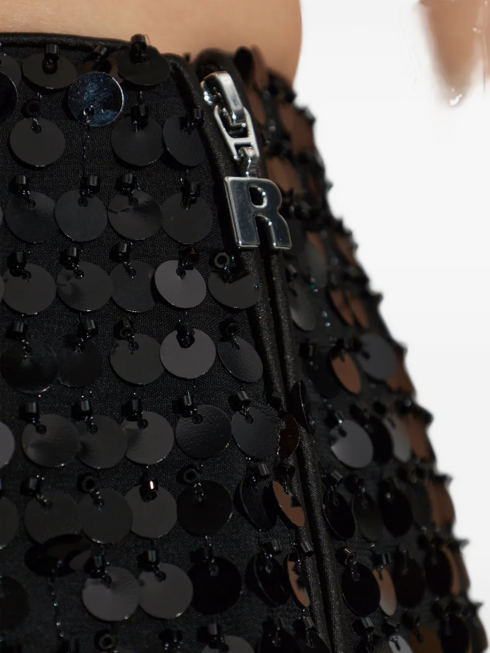 ROTATE BIRGER CHRISTENSEN sequin-embellished skirt Zwart